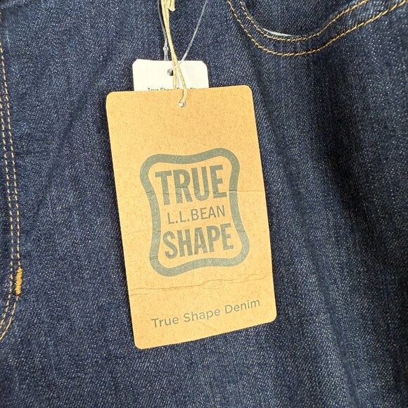 NWT LL Bean True Shape Favorite Fit Bootcut Jeans Dark Rinse Plus Size 16 NEW - Picture 5 of 12